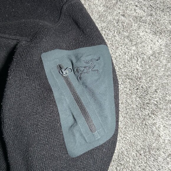 Arcteryx Covert Fleece Full Zip Womens Medium Black Polartec Gorpcore - Picture 2 of 12